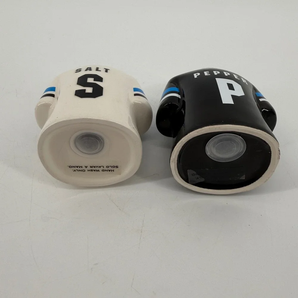 Carolina‎ Panthers NFL Jersey Salt and Pepper Shaker Set Ceramic Black White